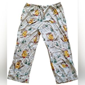 Pre-owned Skiing Duck Nick & Nora 100% Cotton Pajama Pants Bottoms Women’s XXL